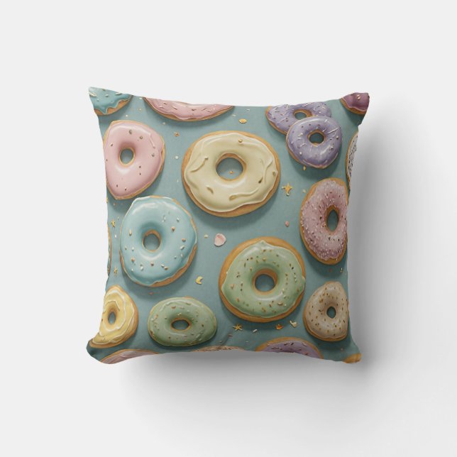 Cojín Decorativo Un caprichoso Pastel Donut Dream (Anverso)