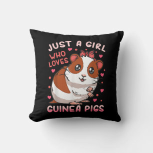 Cojín Decorativo Un cerdo guineano solo es un Chica que ama a los c
