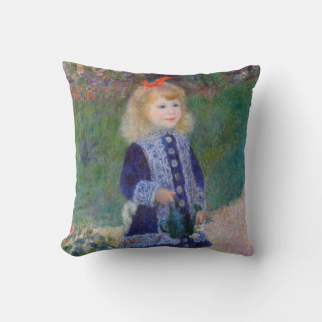 Cojín Decorativo Un Chica con una lata de agua, Renoir (Anverso)