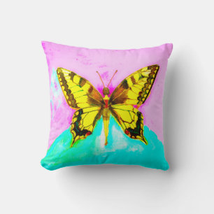 Cojín Decorativo Un chica de mariposa