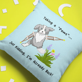 Cojín Decorativo Un Collie "Paws" con muletas