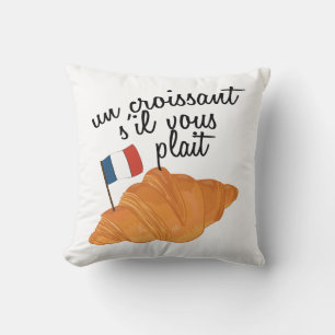 Cojín Decorativo Un Croissant S'il Vous Plait - Comida francesa