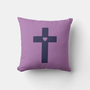 Cojín Decorativo Un Crucifijo con Corazón Arte de Amor Sagrado