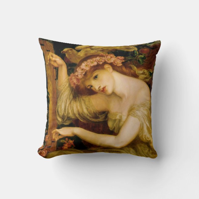 Cojín Decorativo Un derrame de mar (por Dante Gabriel Rossetti) (Anverso)