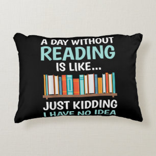 Cojín Decorativo Un Día Sin Leer es Como Amante de los Libros Gusan