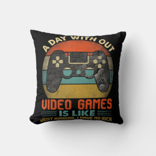 Cojín Decorativo Un día sin videojuegos es como un videojugador div