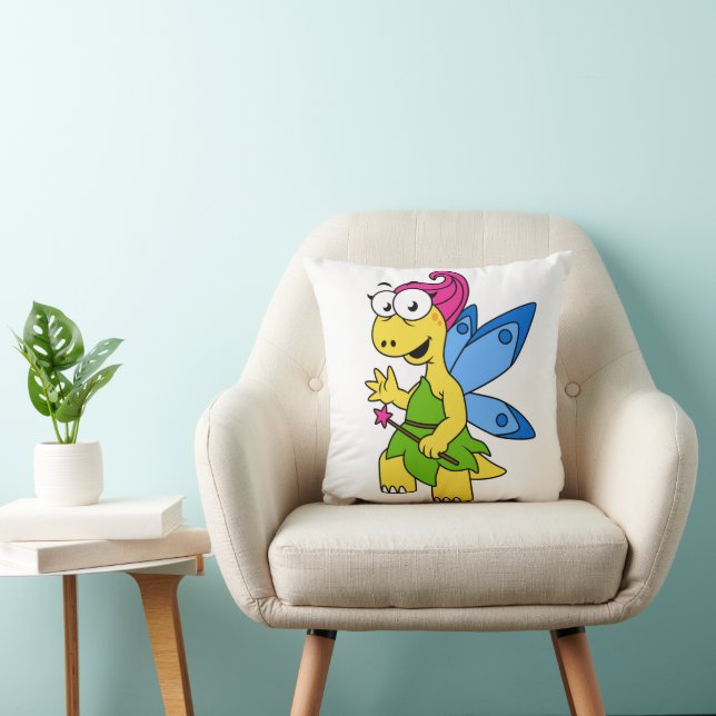 Cojín Decorativo Un dinosaurio de Fairysaur Personalizado. (Silla)