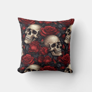 Cojín Decorativo Un diseño de la serie A Skull and Roses 10