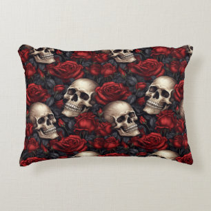 Cojín Decorativo Un diseño de la serie A Skull and Roses 10