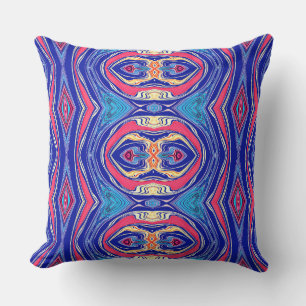 Cojín Decorativo Un diseño de patrón de tela multicolor vibrante pa