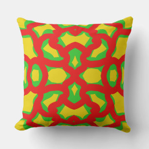Cojín Decorativo Un diseño de patrón de tela multicolor vibrante pa