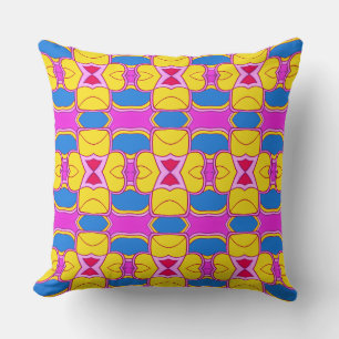 Cojín Decorativo Un diseño de patrón de tela multicolor vibrante pa