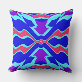 Cojín Decorativo Un diseño de tejido clásico vibrante y colorido