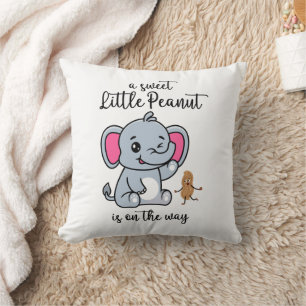 Cojín Decorativo Un Dulce Pequeño Cacahuete En Camino Nuevo Bebé Co