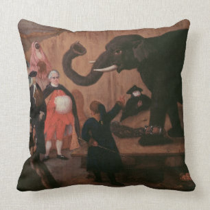 Cojín Decorativo Un elefante mostrado en Venecia (aceite en lona)