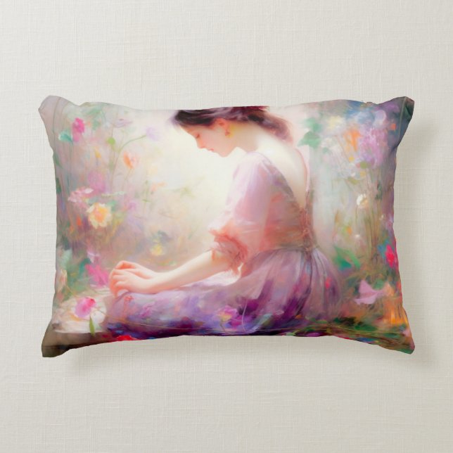 Cojín Decorativo Un ensueño de flores  (Anverso)