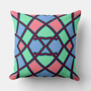 Cojín Decorativo Un estampado moderno de tela multicolor