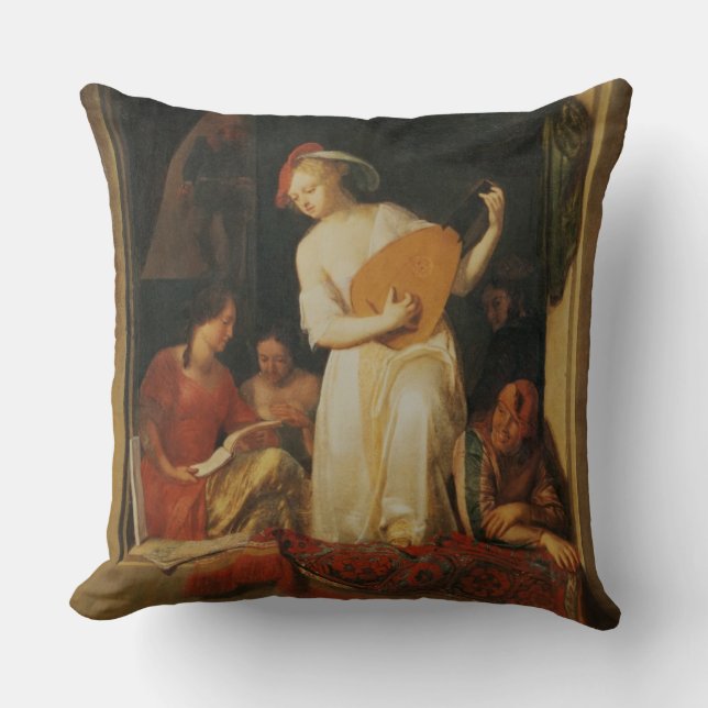 Cojín Decorativo Un fiesta musical, 1681 (Anverso)