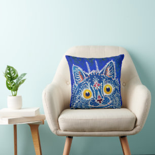 Cojín Decorativo Un gato de estilo gótico por Louis Wain