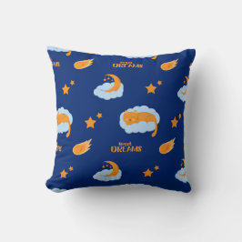 Cojín Decorativo Un gato dormido en la nube, dulces sueños