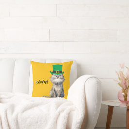 Cojín Decorativo Un gato irlandés feliz