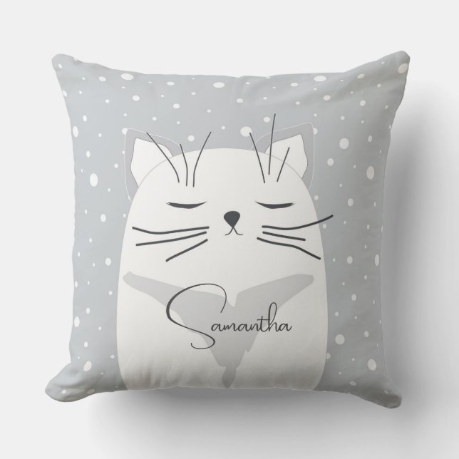 Cojín Decorativo Un gato lindo, símbolo del 2023. (Anverso)