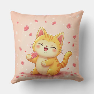 Cojín Decorativo un gato sonriente