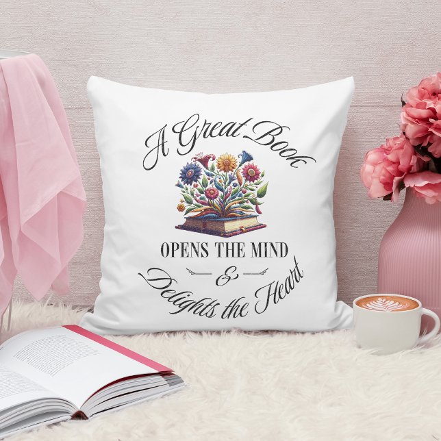 Cojín Decorativo Un Gran Libro Deleita Floral (Subido por el creador)