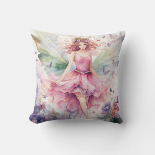 Cojín Decorativo Un hada de primavera hermosa