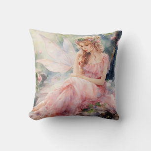 Cojín Decorativo Un hada de primavera hermosa