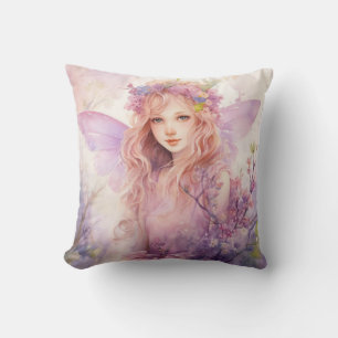 Cojín Decorativo Un hada hermosa de primavera