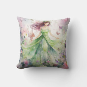 Cojín Decorativo Un hermoso hada de primavera