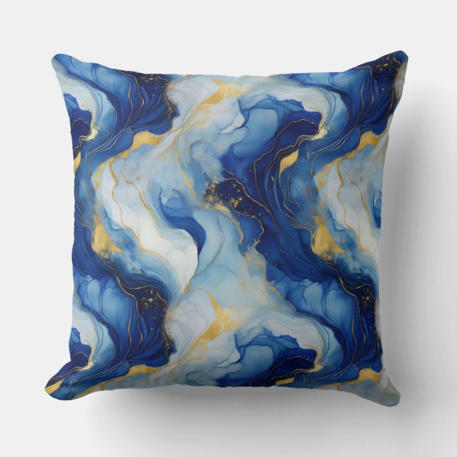 Cojín Decorativo Un lujoso azul azucarado (Anverso)