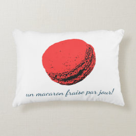 Cojín Decorativo un macaron fraise par jour!