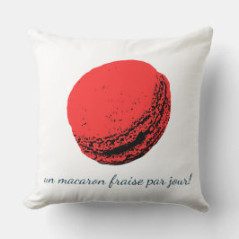 Cojín Decorativo un macaron fraise par jour!