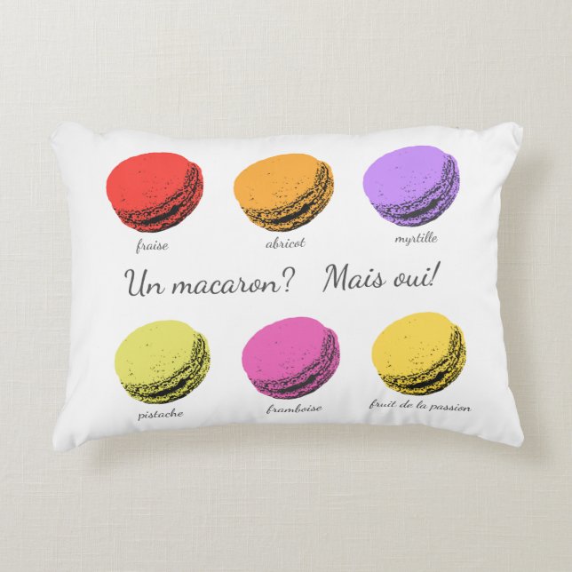 Cojín Decorativo ¿Un macaron? ¡Mais oui! (Anverso)