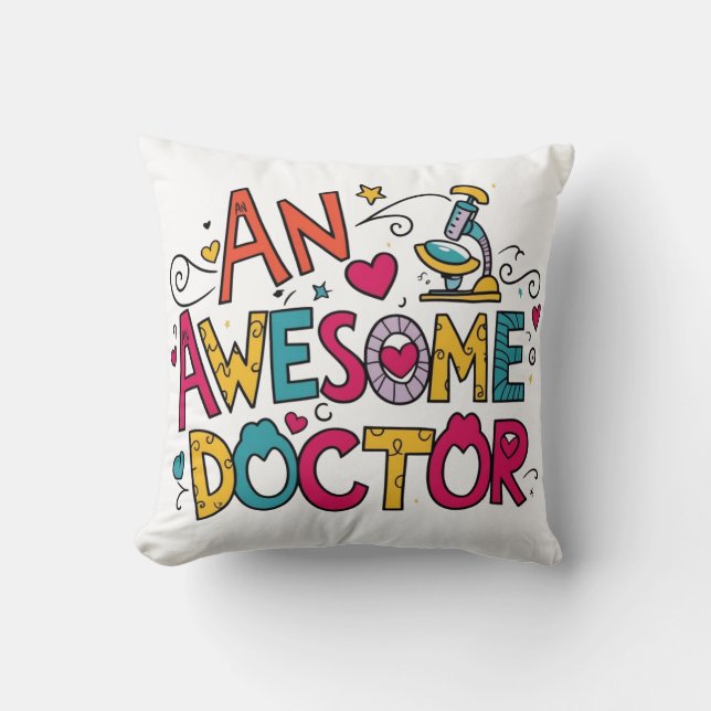 Cojín Decorativo Un médico increíble  (Anverso)