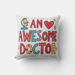 Cojín Decorativo Un médico increíble. Regalo de agradecimiento 
