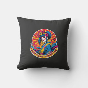 Cojín Decorativo Un Misterio Hermoso Nunca Se Desvanece Geisha Vint