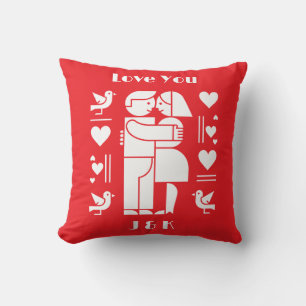 Cojín Decorativo Un moderno Bauhaus personalizado para el Día de Sa