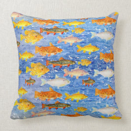 Cojín Decorativo Un montón de peces en el mar