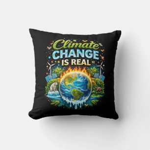 Cojín Decorativo Un mundo que se calienta