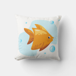 Cojín Decorativo Un mundo submarino. Vida marina. Pez
