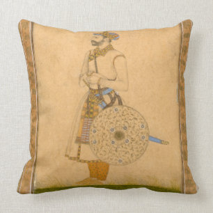 Cojín Decorativo Un oficial, situación, con la espada y el escudo,