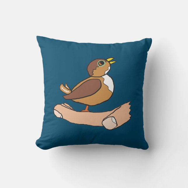 Cojín Decorativo Un Pájaro En La Mano (Anverso)