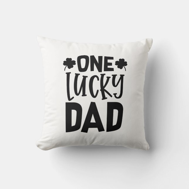 Cojín Decorativo Un papá afortunado (Anverso)