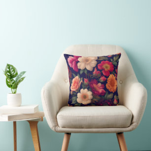 Cojín Decorativo Un papel pintado con un patrón floral