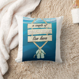 Cojín Decorativo Un par de Beach Bums viven aquí