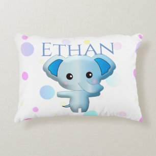 Cojín Decorativo Un pequeño elefante azul