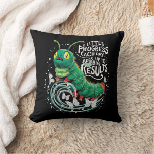 Cojín Decorativo Un pequeño progreso cada día Hunerpillar Caterpill